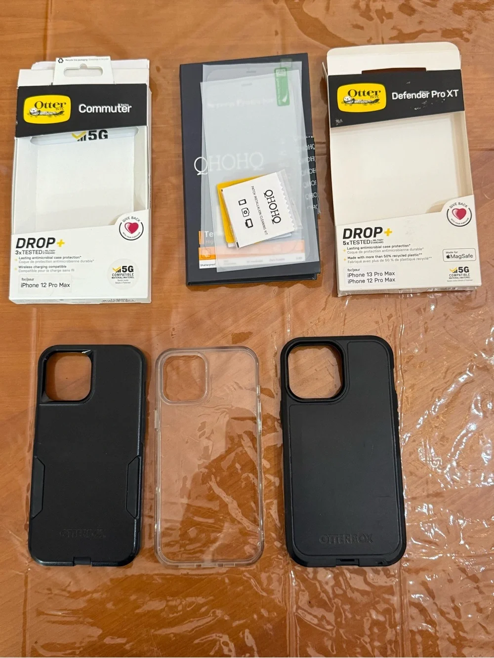 iPhone 12  Pro Max Defender Pro, Commuter and clear Casekoo